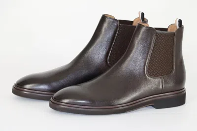 Pre-owned Hugo Boss Chelsea Boots, Size 44 / Uk 10 / Us 11, Made In Italy, Dark Brown