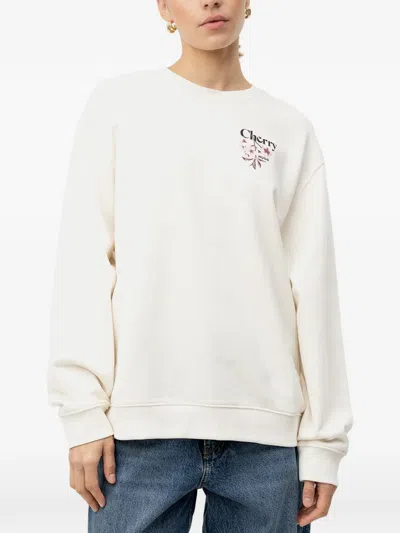 Hugo Boss Cherry-blossom-print Sweatshirt In Neutral