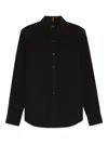 Hugo Boss Chest-pocket Corduroy Shirt In Black