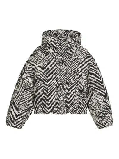 HUGO BOSS CHEVRON-PATTERN PUFFER JACKET