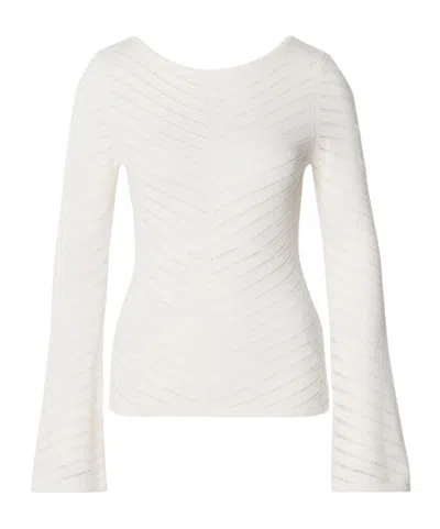 Hugo Boss Chevron-pattern Blouse In White