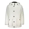 HUGO BOSS CHIC WHITE OSIASS JACKET WITH REMOVABLE HOOD