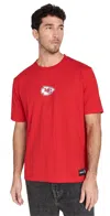 Hugo Boss Boss X Nfl Stretch Cotton Graphic T-shirt In Red