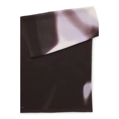 Hugo Boss Chiffon Shawl With Logo Rivet In White
