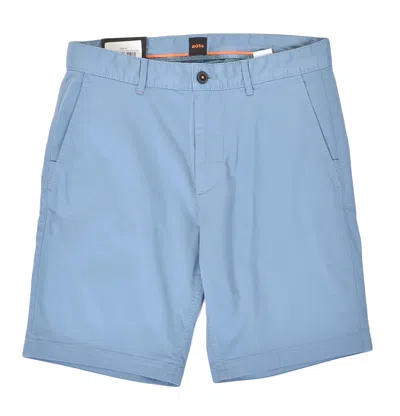 Hugo Boss Stretch-cotton Chino Shorts In Light Blue
