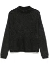 Hugo Boss Grob Gestrickter Pullover In Schwarz