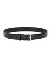 Hugo Boss Black Solid Buckle Belt In Black