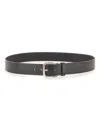 Hugo Boss Black Solid Buckle Belt In Orange