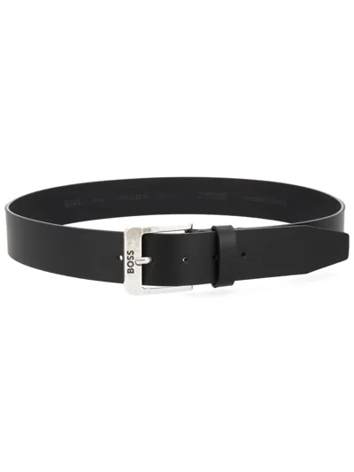 Hugo Boss Black Solid Buckle Belt