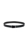 Hugo Boss Reversible Italian-leather Belt With Logo Keeper In Black