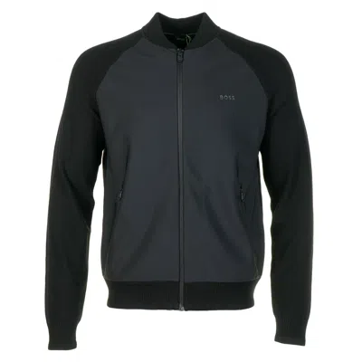 Hugo Boss Civic Knitted Hybrid Cardigan Black