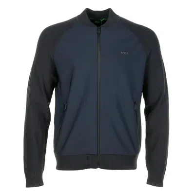 Hugo Boss Civic Knitted Hybrid Cardigan Dark Blue