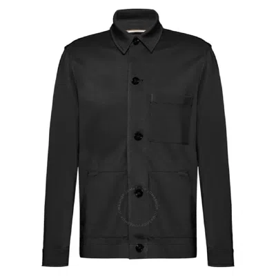 Hugo Boss Classic Collar Long Sleeve Jacket In Black