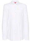 Hugo Boss Classic-collar Slim-cut Shirt In White