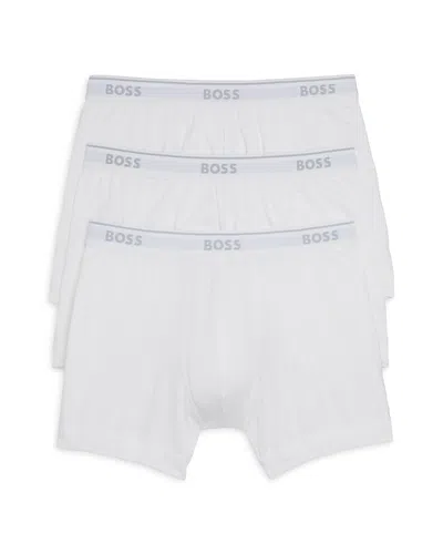 Hugo Boss Classic Cotton Boxer Briefs, Pack Of 3 In White