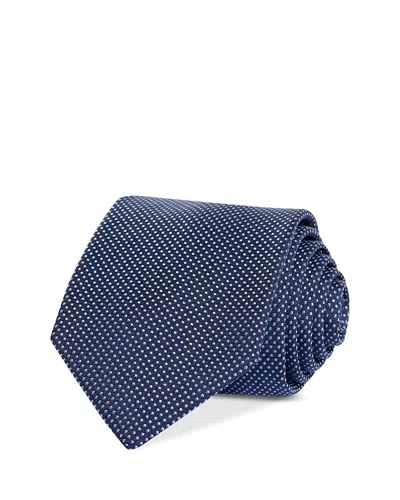 Hugo Boss Classic Dot Tie In Blue