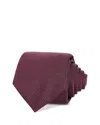 Hugo Boss Classic Dot Tie In Dark Pink