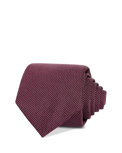 Hugo Boss Classic Dot Tie In Dark Pink