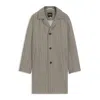 Hugo Boss Classic-fit Coat With Check Pattern In Gray