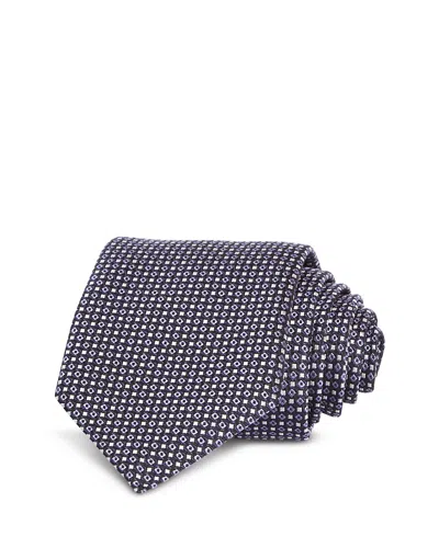 Hugo Boss Classic Geometric Tie In Blue