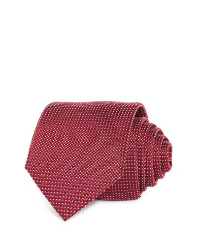 Hugo Boss Classic Grid Tie In Red