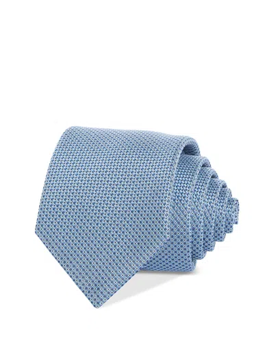Hugo Boss Classic Grid Tie In Light Pastel Blue