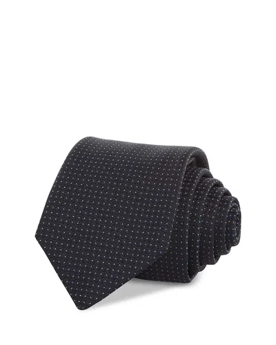 Hugo Boss Classic Spiral Grid Tie In Black
