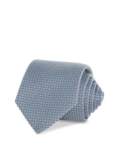 Hugo Boss Classic Spiral Grid Tie In Blue