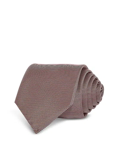 Hugo Boss Classic Stripe Tie In Light Pastel Pink