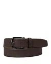 Hugo Boss Claus Leather Belt In Dark Brown