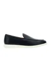 Hugo Boss Boss Sienne Midnight Blue Leather Loafer In Black