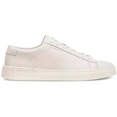 Hugo Boss Clint Mens Leather Lifestyle Casual And Fashion Sneakers In White