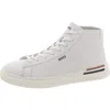 Hugo Boss Clint Mens Leather Lifestyle High-top Sneakers In White