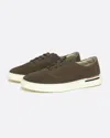 Hugo Boss Clint Mens Suede Cupsole Trainers In Green