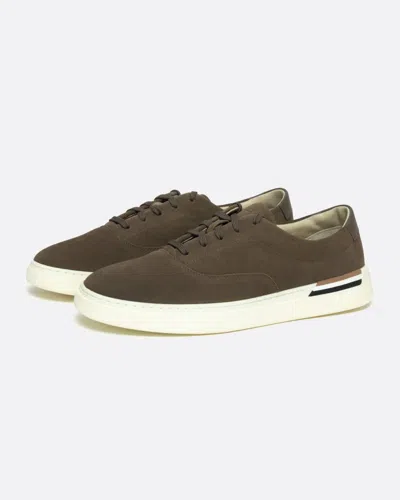 Hugo Boss Clint Mens Suede Cupsole Trainers In Green