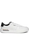 Hugo Boss Leather Trainers With Signature-stripe Details