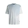 Hugo Boss Cloud-artwork T-shirt With Double B Monograms In Blue