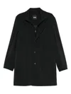 Hugo Boss Three-button Notched-lapels Coat In Black