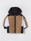 Hugo Boss Coat Boss Kids Color Beige In Brown