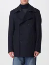Hugo Boss Coat Boss Men Color Blue In Blue