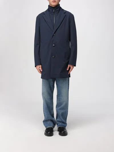 Hugo Boss Coat Boss Men Color Blue In Black