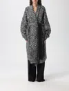 Hugo Boss Coat Boss Woman Color Black In Black