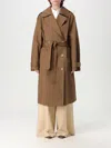 Hugo Boss Coat Boss Woman Color Brown In Brown