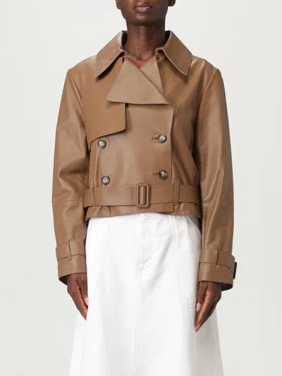 Hugo Boss Coat Boss Woman Color Brown