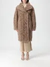 Hugo Boss Coat Boss Woman Color Brown In Brown