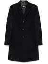 Hugo Boss Single-breasted Coat In Blue