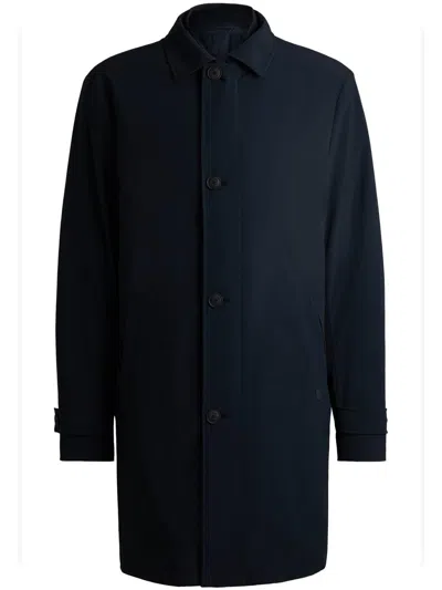 Hugo Boss Coats Clothing In Blue