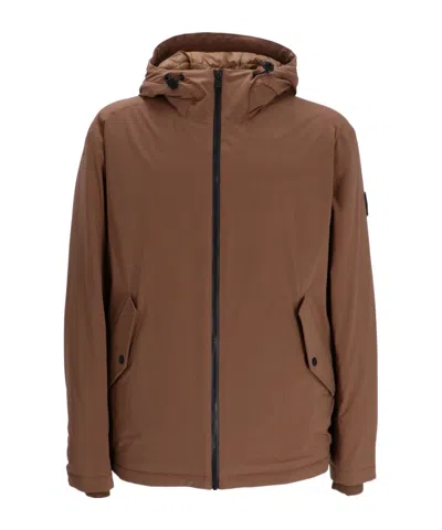Hugo Boss Coglio Hooded Jacket In Brown