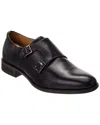 Hugo Boss Mens Black Double-strap Leather Shoes In Blue