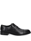 Hugo Boss Colby Perforated-cap Derby Shoes In Black